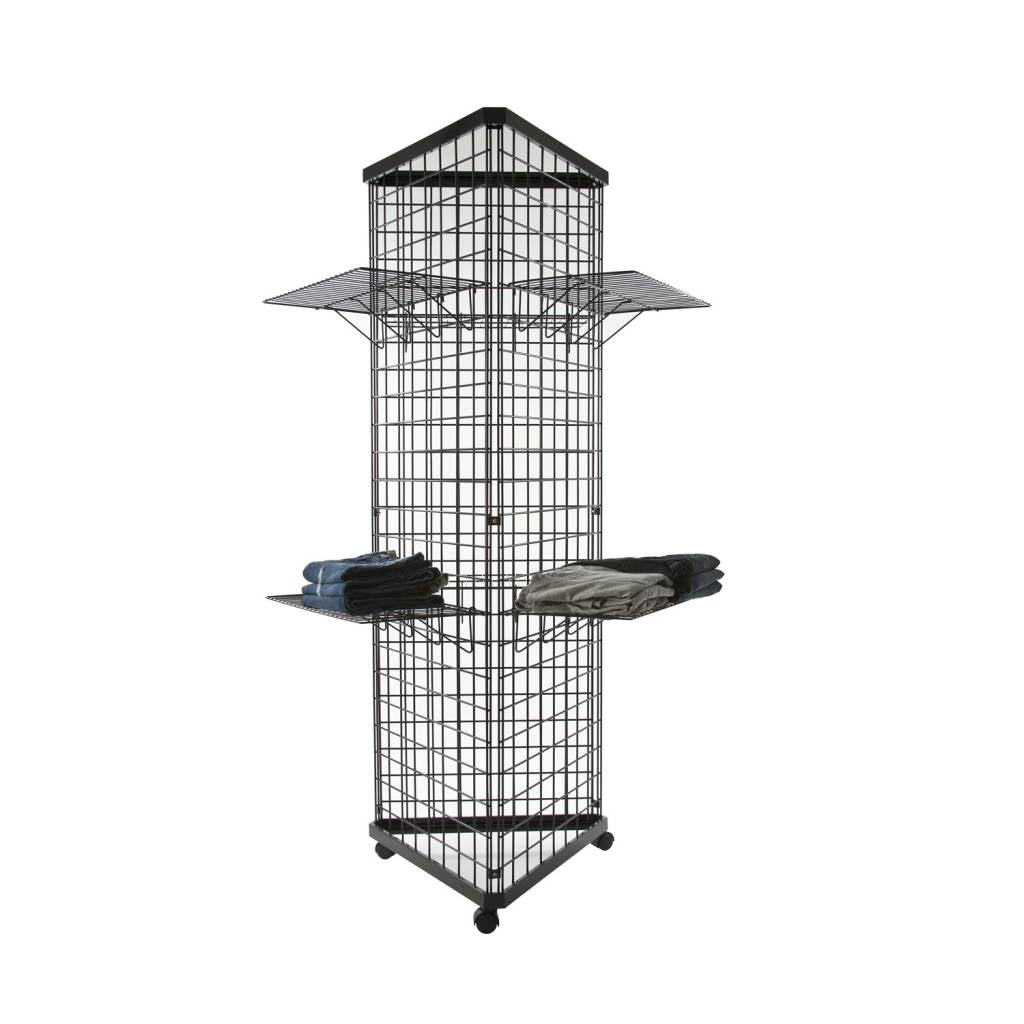Base triangulaire sur roues pour 3 grilles ou slatgrilles 24"L - Base, connecteur & support mural - Mobico Canada