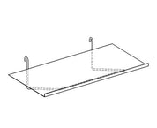Tablette de métal 24" x 12" avec rebord 1" pour grille - Tablette - Mobico Canada