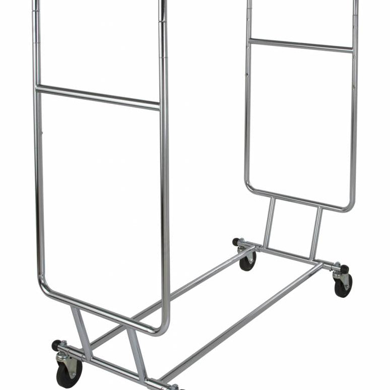 Porte vêtement pliant double ajustable avec extension de 12" - Porte vêtement - Mobico Canada