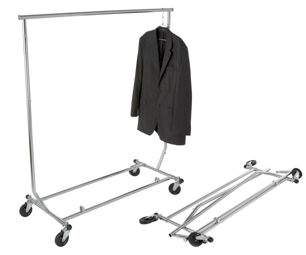 Porte vêtement pliant ajustable avec extension de 12" - Présentoirs pour vos événements - Mobico Canada