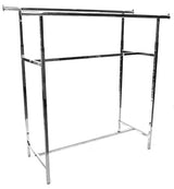  Double rail rack 60"L height ajustable from 48” to 72” chrome
