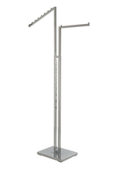 2 Way rack with waterfall/straight arm square tubing chrome
