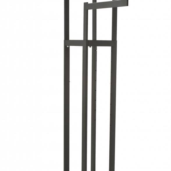 Porte vêtement 4 bras droits tube rectangulaire, NOIR - Présentoirs pour vos événements - Mobico Canada