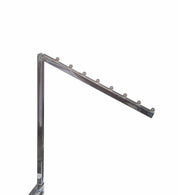 Porte vêtement 2 bras avec bras cascades tube carré chrome - Présentoirs pour vos événements - Mobico Canada