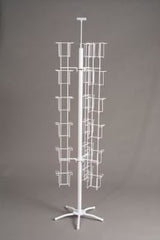 White swivel floor display for 36 wish cards