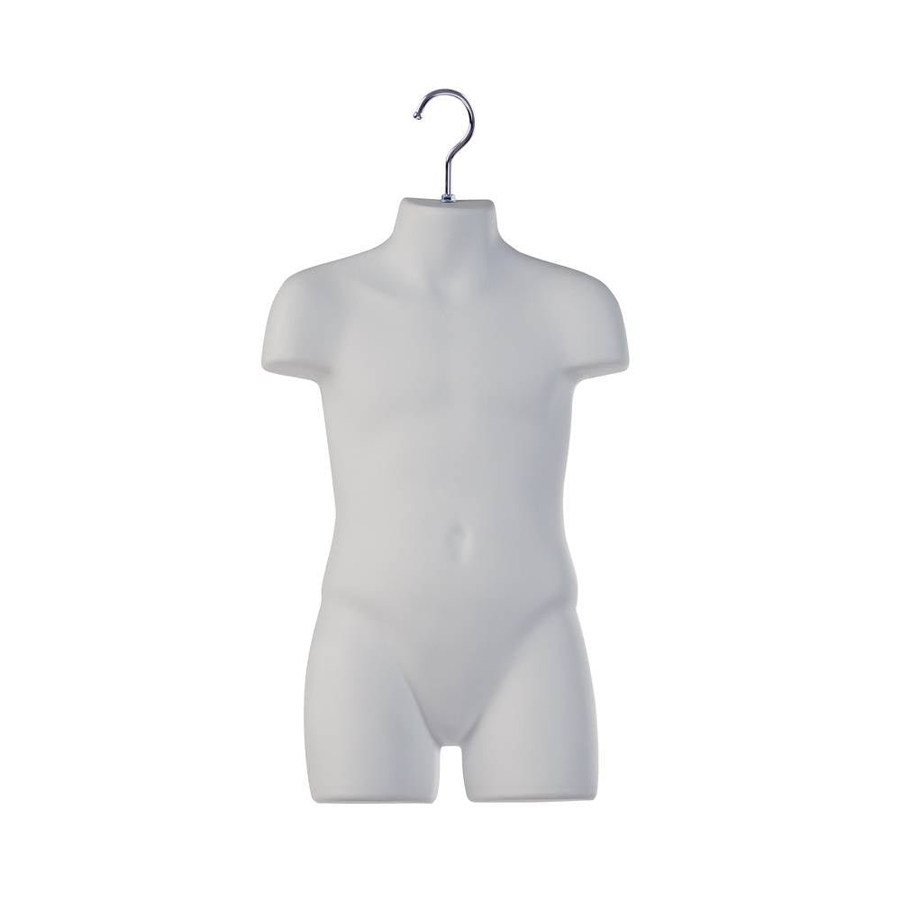Torse enfant 20 ½’’H à suspendre, plastique moulé, dos creux - Présentoirs pour vos événements - Mobico Canada