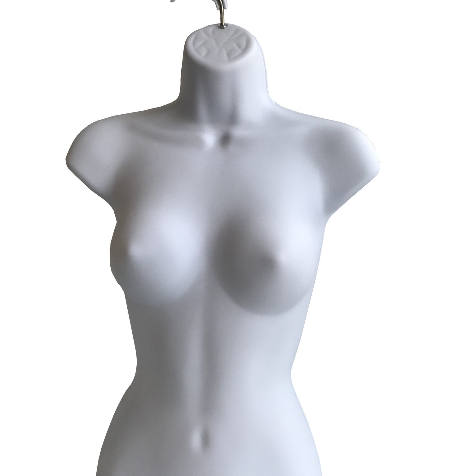 Buste femme à suspendre, plastique moulé, dos creux - Présentoirs pour vos événements - Mobico Canada