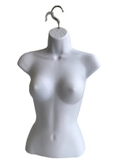 Buste femme à suspendre, plastique moulé, dos creux - Présentoirs pour vos événements - Mobico Canada