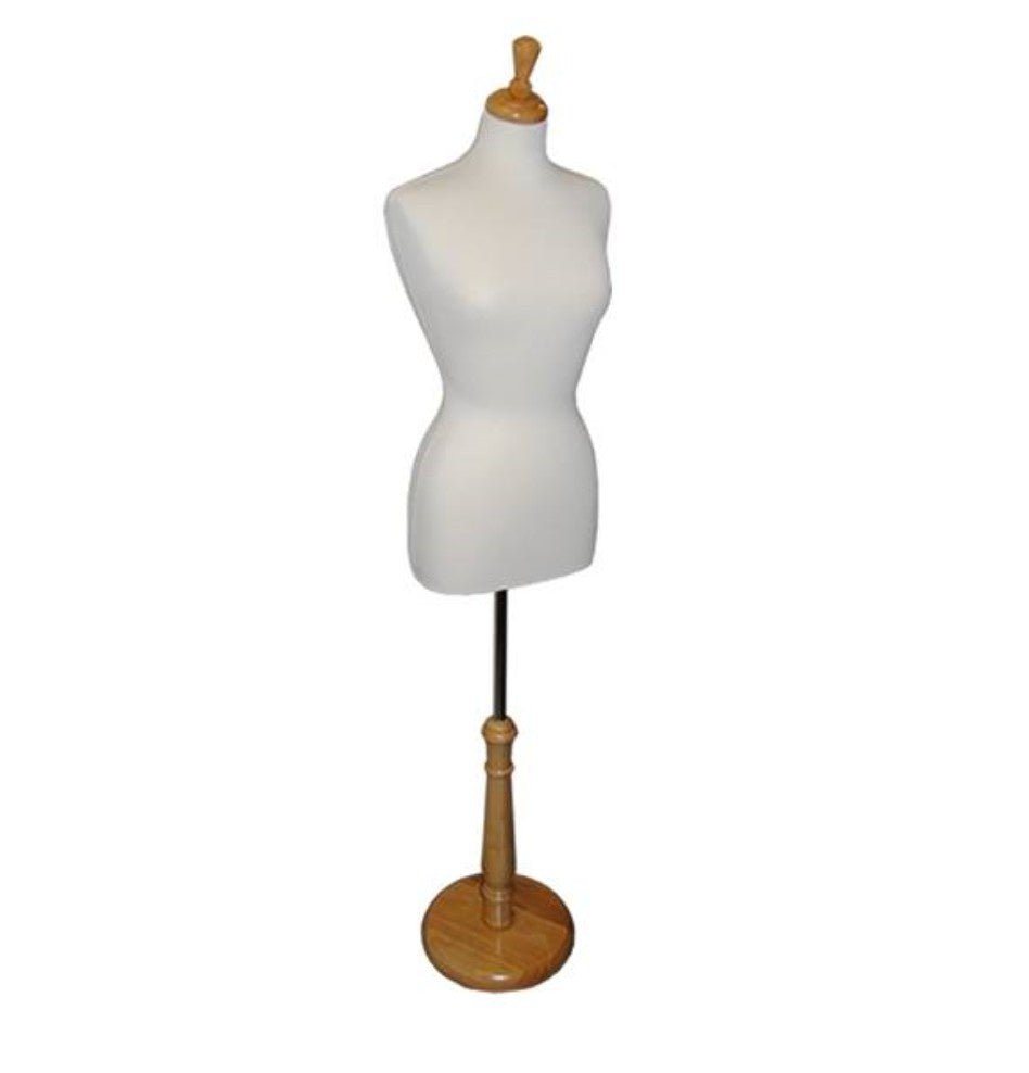 Buste femme long en tissus avec base en bois - Buste et torse - Mobico Canada