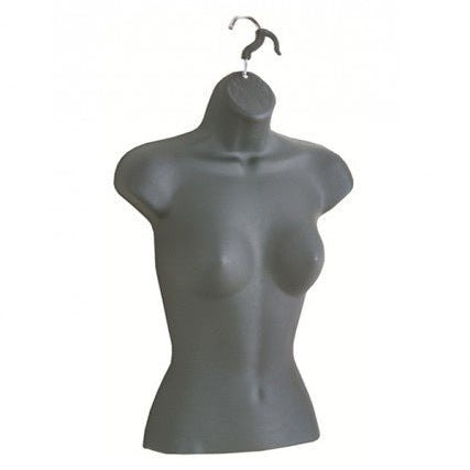 Buste femme à suspendre, plastique moulé, dos creux - Présentoirs pour vos événements - Mobico Canada
