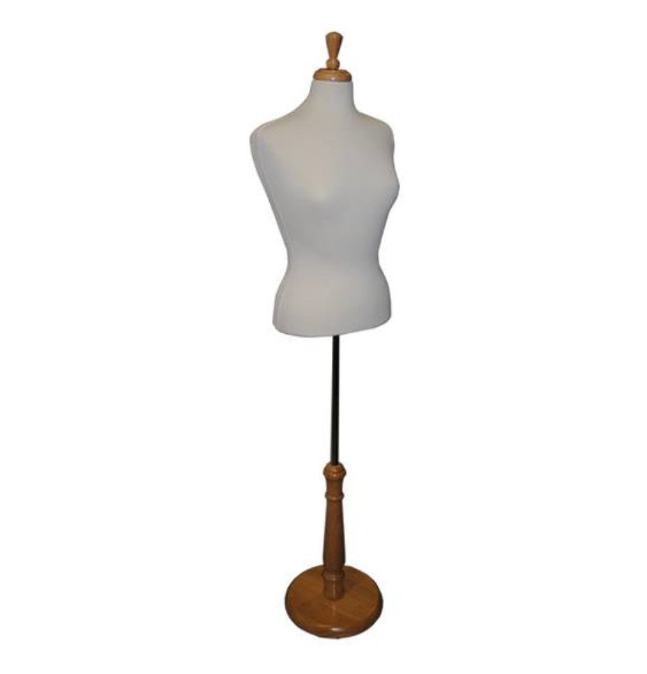 Buste femme court en tissus avec base en bois - Buste et torse - Mobico Canada