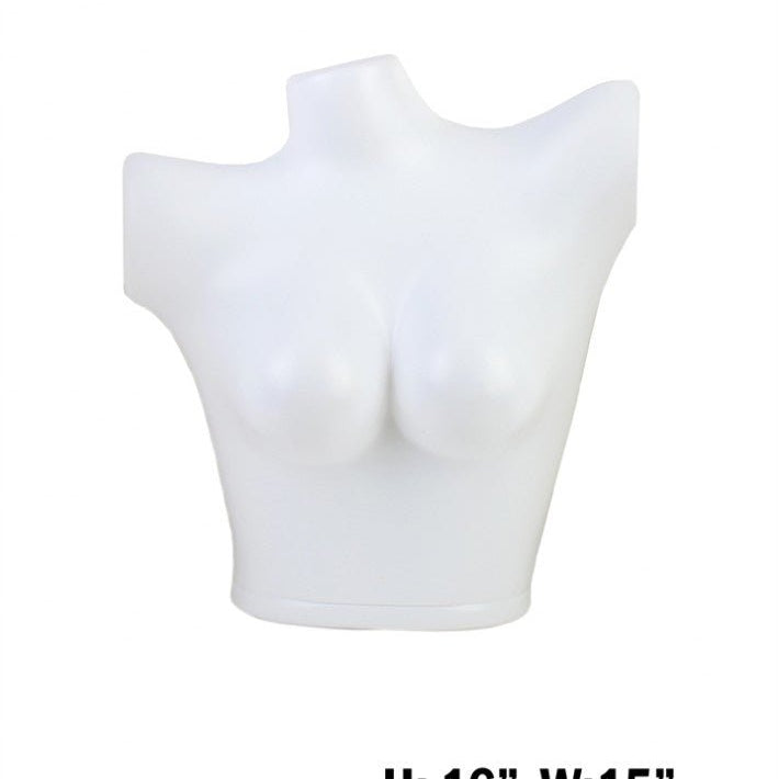 Buste femme de comptoir, plastique moulé Blanc Mat 16"H - Présentoirs pour vos événements - Mobico Canada