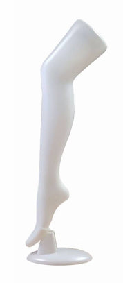Jambe femme en plastique 29.5"H/base 8.5" x 5.5" blanc/peau/clair - Pied, main, jambe & fessier - Mobico Canada