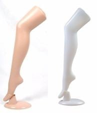 Jambe femme en plastique 29.5"H/base 8.5" x 5.5" blanc/peau/clair - Pied, main, jambe & fessier - Mobico Canada