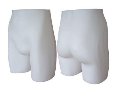 Fessier d'homme, plastique givré blanc - Pied, main, jambe & fessier - Mobico Canada