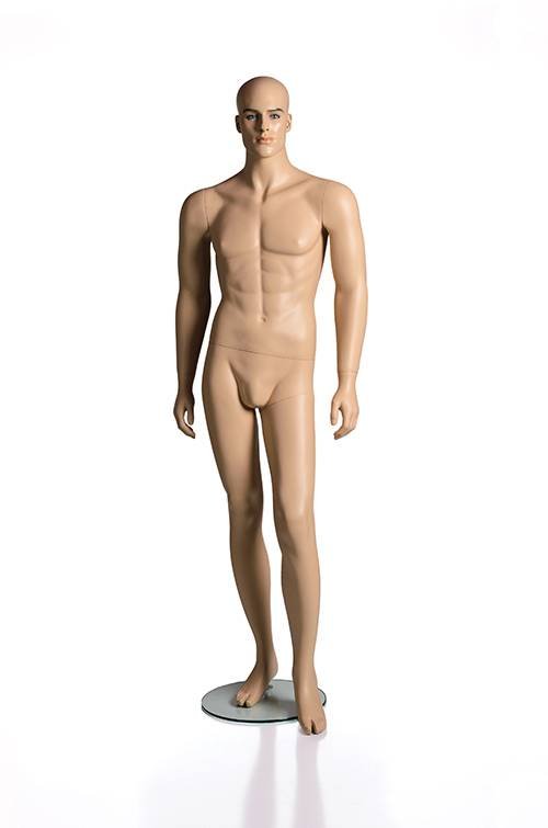 Mannequin homme avec visage sans cheveux, fibre de verre, peau - Mannequin homme - Mobico Canada
