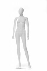 Female Mannequin in Matte White Plastic