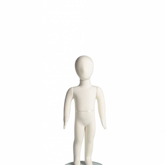 Mannequin enfant flexible, 2 ans, 31"H tissu crème - Mannequin enfant - Mobico Canada