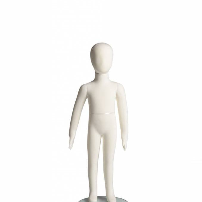 Mannequin enfant flexible, 4 ans, 37"H tissu crème - Mannequin enfant - Mobico Canada