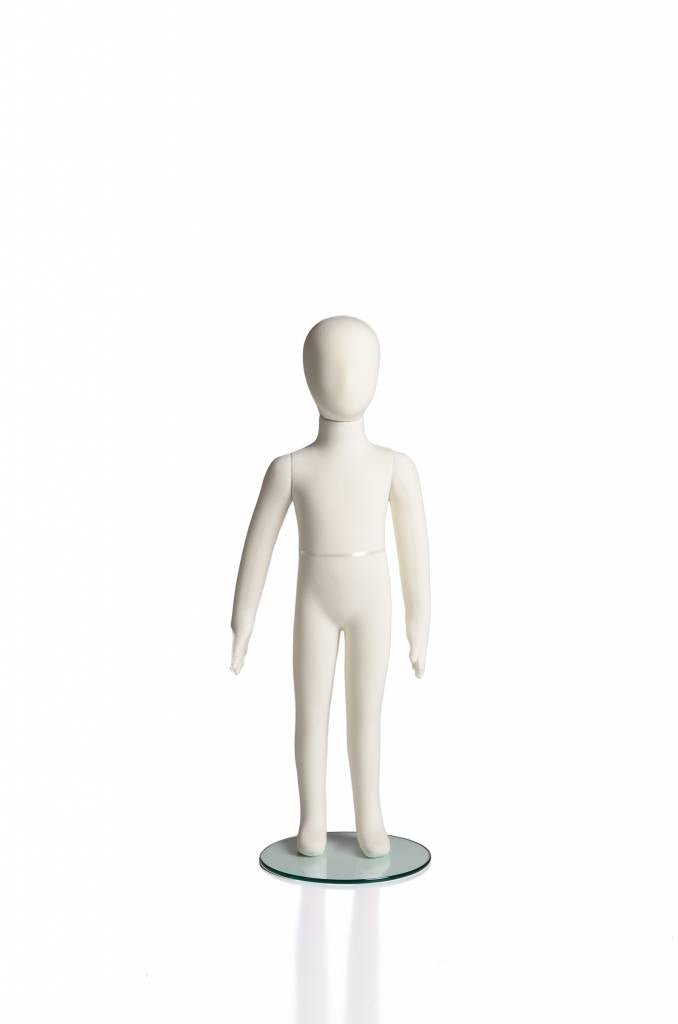 Mannequin enfant flexible, 6 ans, 41"H tissu crème - Mannequin enfant - Mobico Canada
