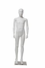 Plastic child mannequin 10-12 years old, white, 61"H