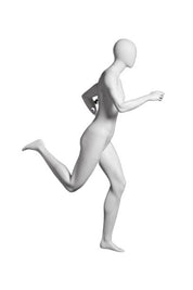 Mannequin femme coureuse, blanc mat, fibre de verre - Mannequin femme - Mobico Canada