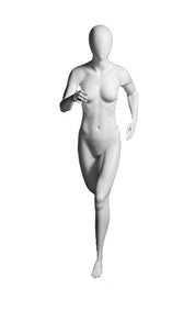 Mannequin femme coureuse, blanc mat, fibre de verre - Mannequin femme - Mobico Canada