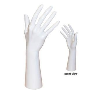 Main femme en pvc 11.5"H, blanc - Pied, main, jambe & fessier - Mobico Canada