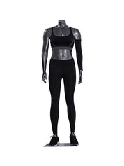 Mannequin femme musclée sans tête, fibre de verre gris lustré - Mannequin femme - Mobico Canada