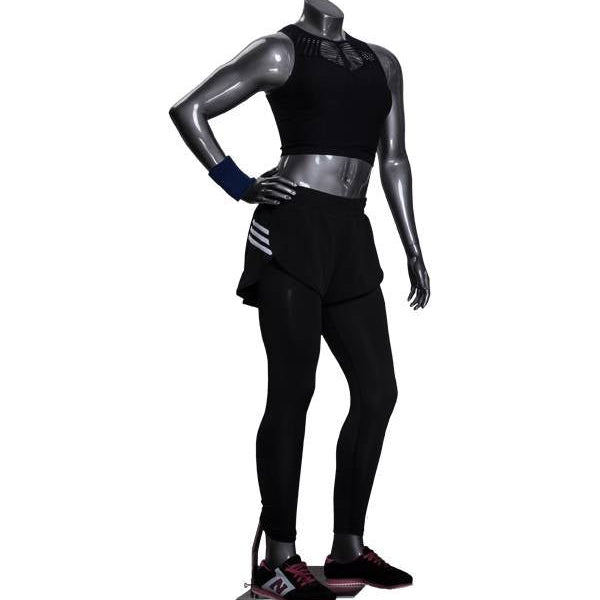 Mannequin femme sportive sans tête, fibre de verre gris lustré - Mannequin femme - Mobico Canada