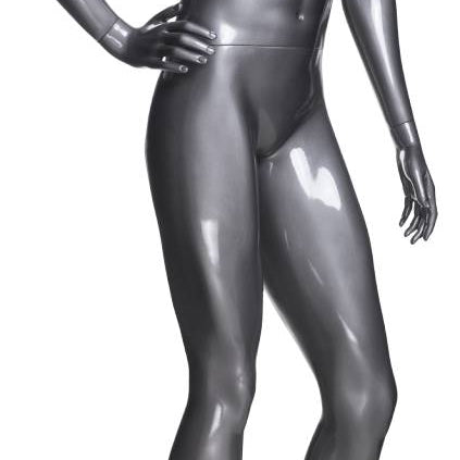 Mannequin femme sportive sans tête, fibre de verre gris lustré - Mannequin femme - Mobico Canada