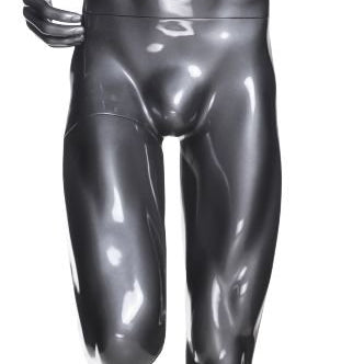 Mannequin homme coureur sans tête, fibre de verre gris lustré - Mannequin homme - Mobico Canada