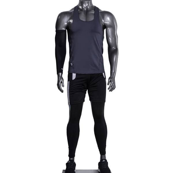 Mannequin homme musclé sans tête, fibre de verre gris lustré - Mannequin homme - Mobico Canada