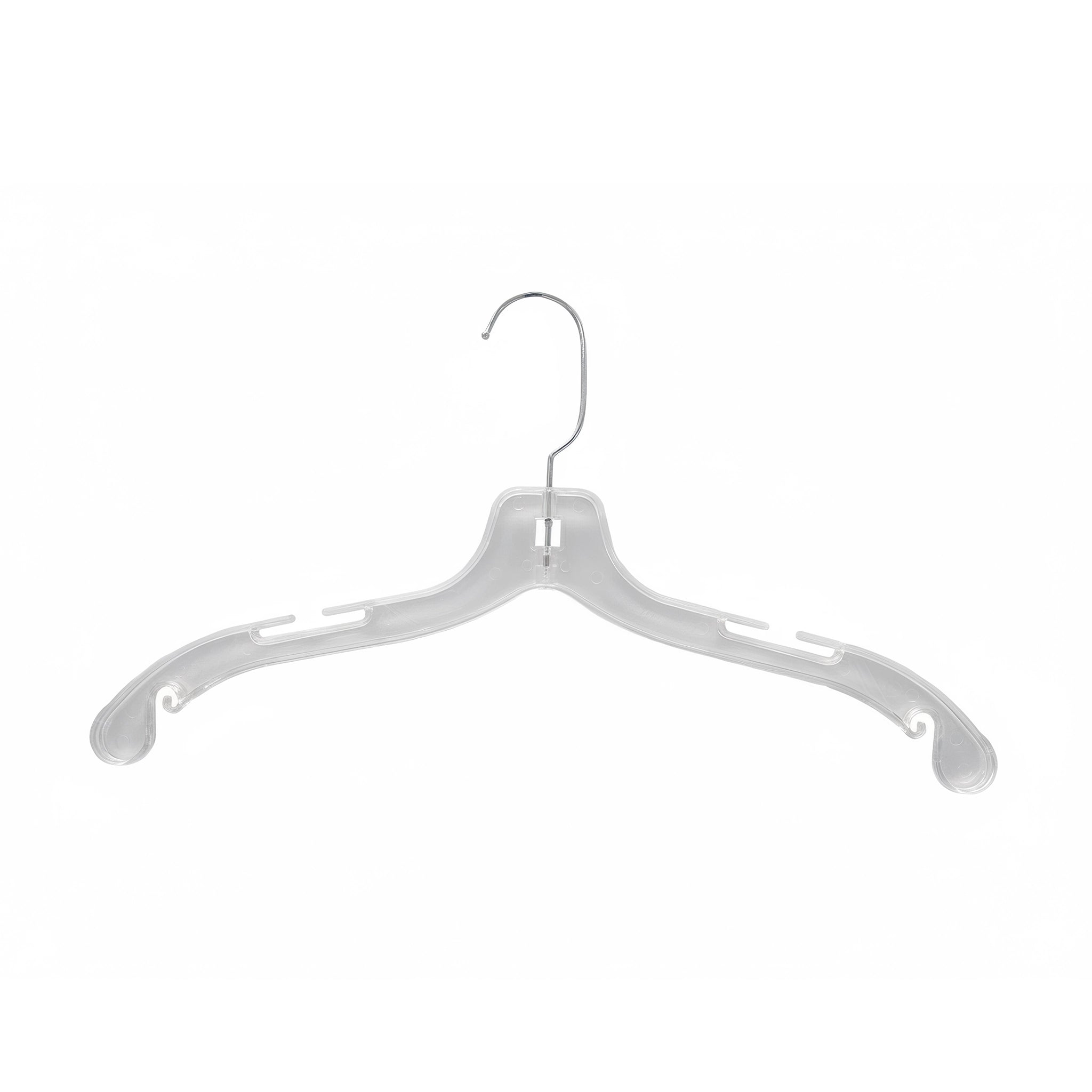 Cintres en plastique transparent crochet en métal