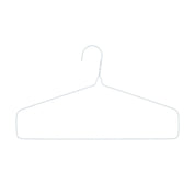 Cintre en métal blanc de 18 pouces pour draperie suspendu sur une barre de suspension standard.