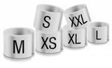 Identificateur de grandeur pour cintres avec lettres imprimées 100/sac