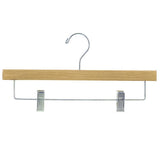 Cintre en bois naturel pour pantalon 14'' - Boîte de 100