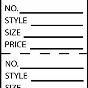 Étiquette 2 parties ANGLAIS 1.625" x 2.5"H - Fusil à étiqueter avec attache de nylon - Mobico Canada