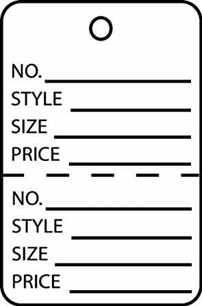 Étiquette 2 parties ANGLAIS 1.625" x 2.5"H - Fusil à étiqueter avec attache de nylon - Mobico Canada