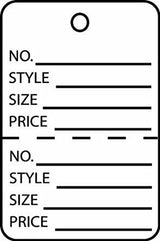 2 parts tag ENGLISH 1.625" x 2.5"H 