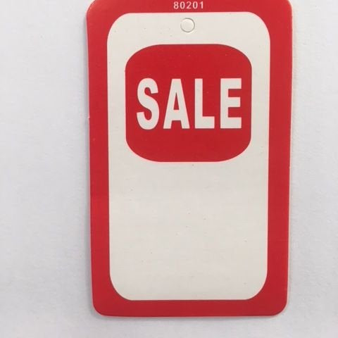 Étiquette "SALE" 1.75" x 2.88"H - Fusil à étiqueter avec attache de nylon - Mobico Canada