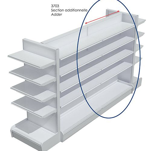 Îlot double, section additionnelle - Étagère commerciale, gondole, murale et Îlot de magasin - Mobico Canada