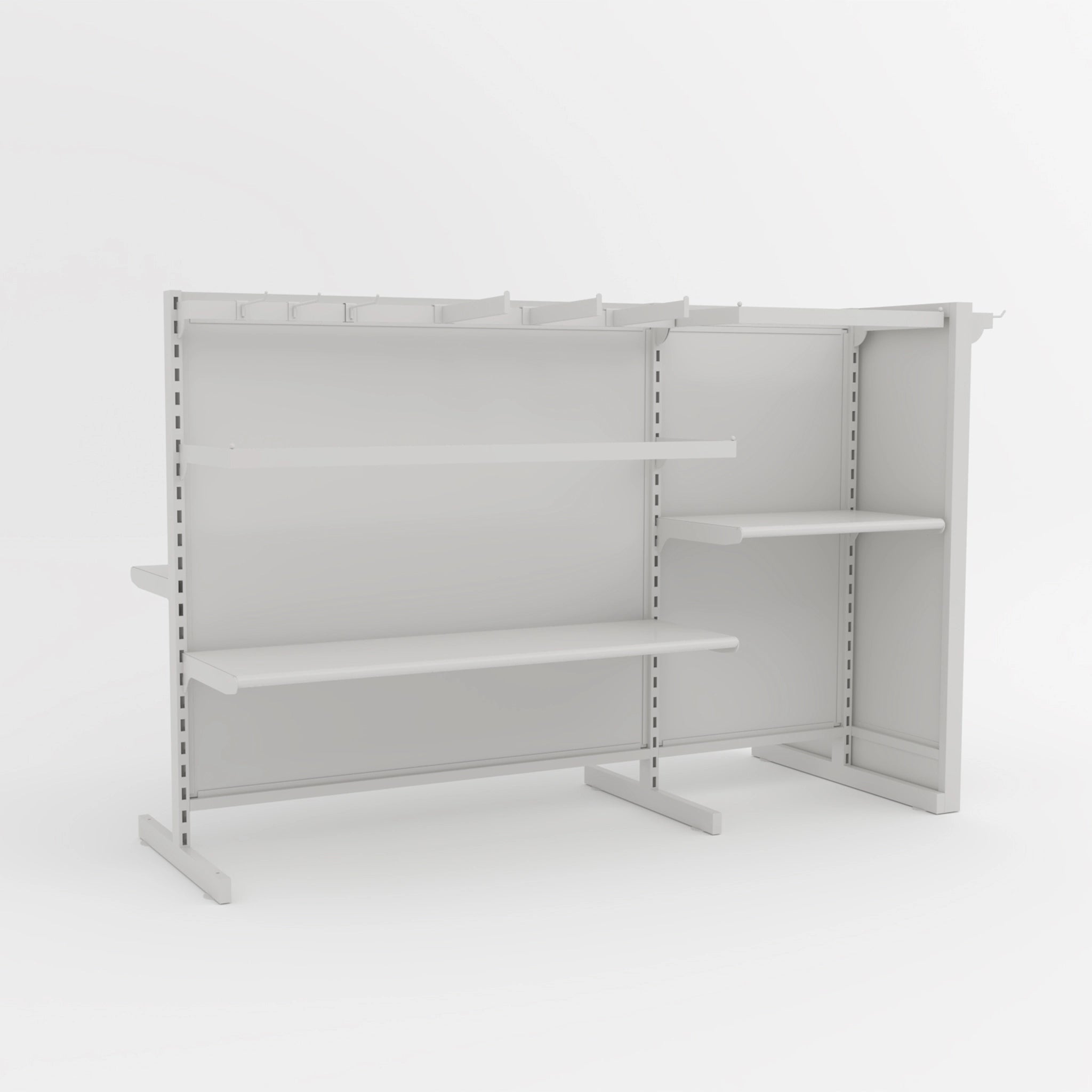 Unité de bout pour gondole - Gondole HD encoches 1" - 2"cc - Mobico inc.