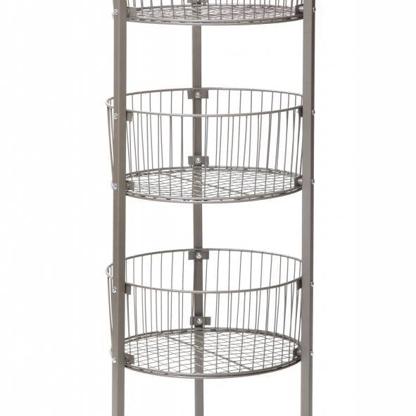 Panier rond 3 étages 17" diamètre, 46"H choix 4 couleurs - Pharmacie - Mobico Canada