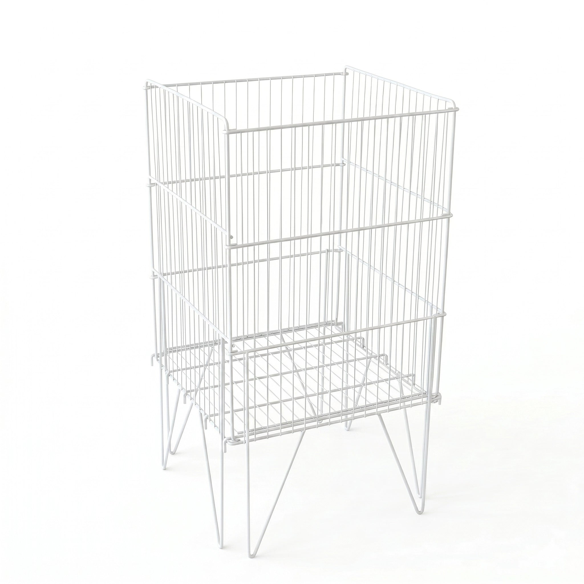 Panier de magasin pliant en métal 18"x18"x33"H - Pharmacie - Mobico inc.