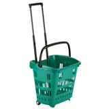 Panier de magasinage 34 litres avec roues et poignée extensible