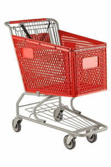 Large red shopping cart - (39'' x 22'' x 40'')