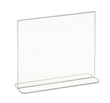 T shape sing holder 11” x 8.5”H horizontal, acrylic