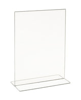 T shape sign holder 8.5” x 11” vertical, acrylic 