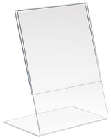 L shape sign holder 5” x 7”H or 5.5” x 7”H vertical , acrylic